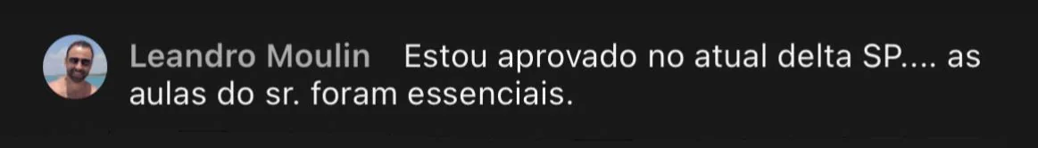 Depoimento de aluno aprovado